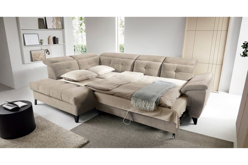 Inferne 5-sits Soffa med Schäslong Beige - Möbler - Vardagsrum - Soffor - Divansoffa & schäslong