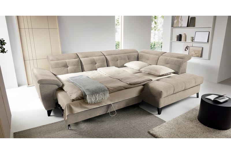 Inferne 5-sits Soffa med Schäslong Beige - Möbler - Vardagsrum - Soffor - Divansoffa & schäslong