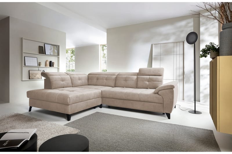 Inferne 5-sits Soffa med Schäslong Beige - Möbler - Vardagsrum - Soffor - Divansoffa & schäslong