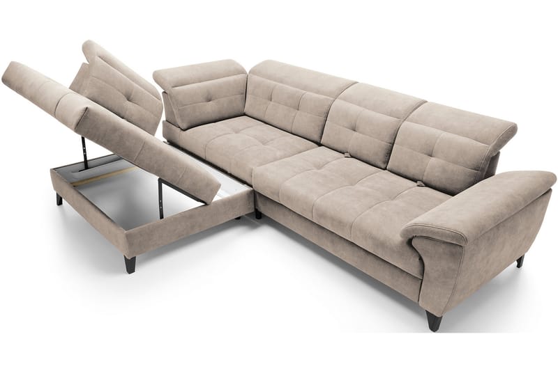 Inferne 5-sits Soffa med Schäslong Beige - Möbler - Vardagsrum - Soffor - Divansoffa & schäslong