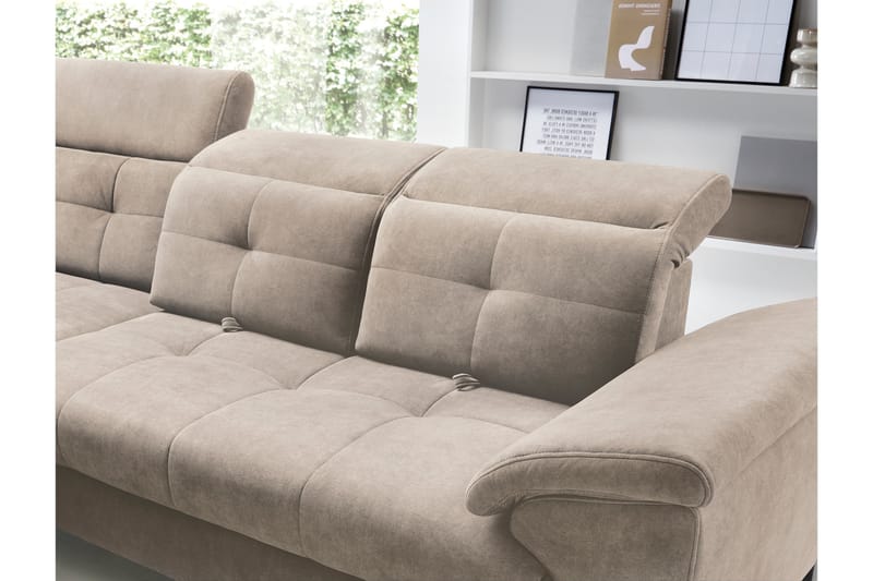 Inferne 5-sits Soffa med Schäslong Beige - Möbler - Vardagsrum - Soffor - Divansoffa & schäslong