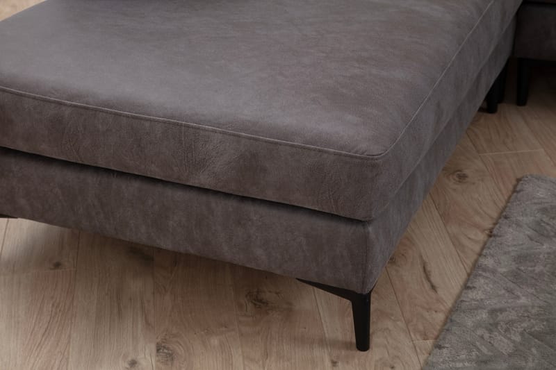 KAMMELLE Soffa m. Divan och Schäslong 4-sits Antracit - Möbler - Vardagsrum - Soffor - U-soffor