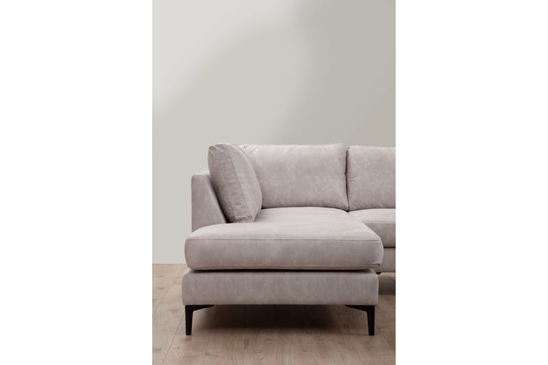 KAMMELLE Soffa m. Divan och Schäslong 4-sits Beige - Möbler - Vardagsrum - Soffor - U-soffor