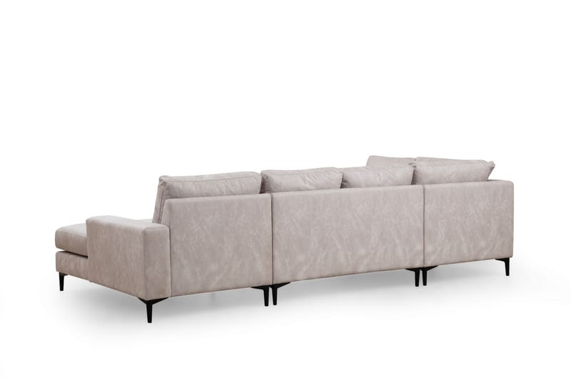 KAMMELLE Soffa m. Divan och Schäslong 4-sits Beige - Möbler - Vardagsrum - Soffor - U-soffor