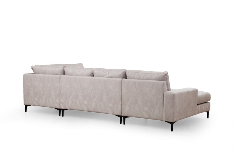 KAMMELLE Soffa m. Divan och Schäslong 4-sits Beige - Möbler - Vardagsrum - Soffor - U-soffor