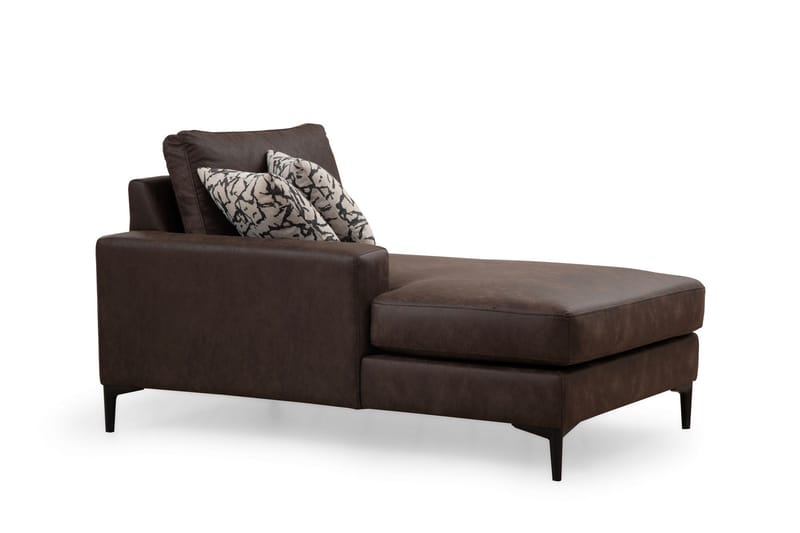 KAMMELLE Soffa m. Divan och Schäslong 4-sits Mörkbrun - Möbler - Vardagsrum - Soffor - U-soffor