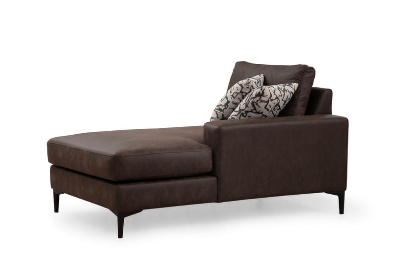 KAMMELLE Soffa m. Divan och Schäslong 4-sits Mörkbrun - Möbler - Vardagsrum - Soffor - U-soffor