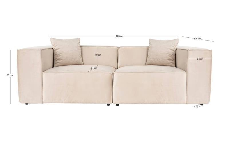 Kaolins Soffa 2-sits - Cream - Möbler - Vardagsrum - Soffor - 2-sits soffor