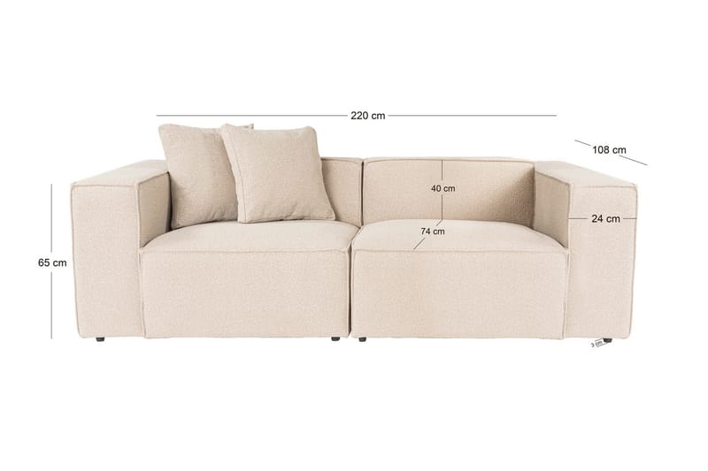 Kaolins Soffa 2-sits - Peach - Möbler - Vardagsrum - Soffor - 2-sits soffor