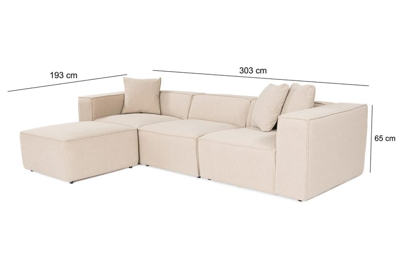 Kaolins Soffa med Divan 3-sits - Peach - Möbler - Vardagsrum - Soffor - Divansoffa & schäslong