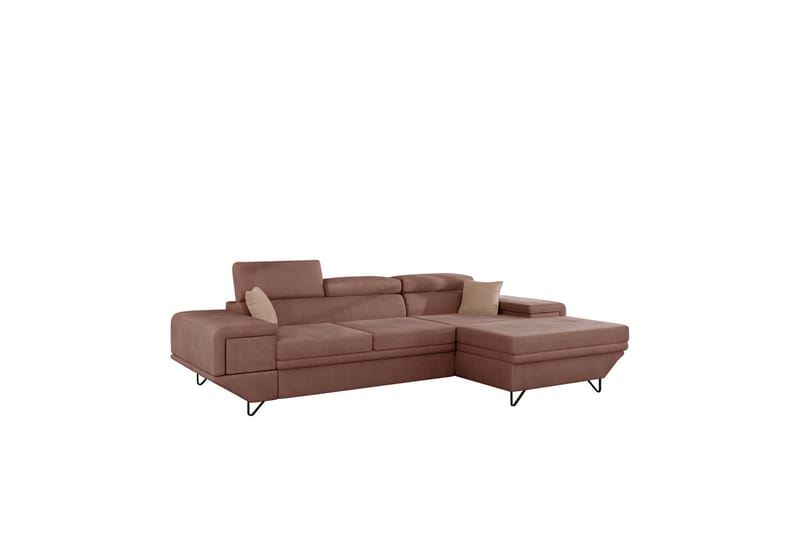 Kollekind Soffa med Divan 3-sits - Rosa - Möbler - Vardagsrum - Soffor - Divansoffa & schäslong