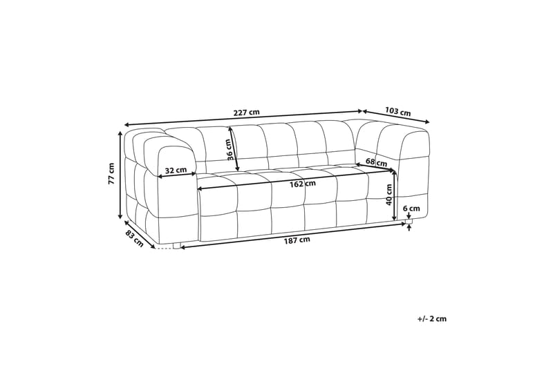 Landsro Soffa 3-sits - Grå - Möbler - Vardagsrum - Soffor - 3-sits soffor