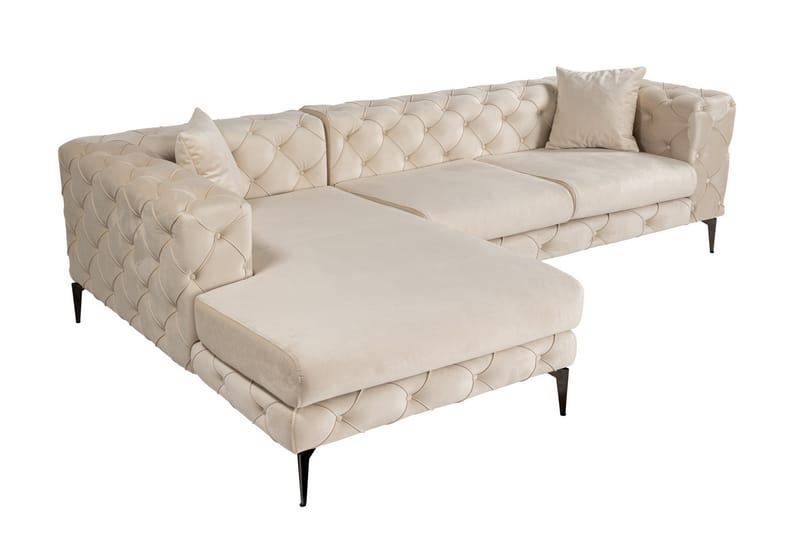 Leithfield 3-sits Soffa med Divan Vänster Beige - Möbler - Vardagsrum - Soffor - Divansoffa & schäslong