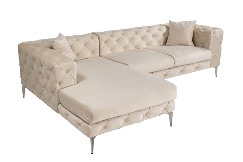 Leithfield 3-sits Soffa med Divan Vänster Beige - Möbler - Vardagsrum - Soffor - Divansoffa & schäslong