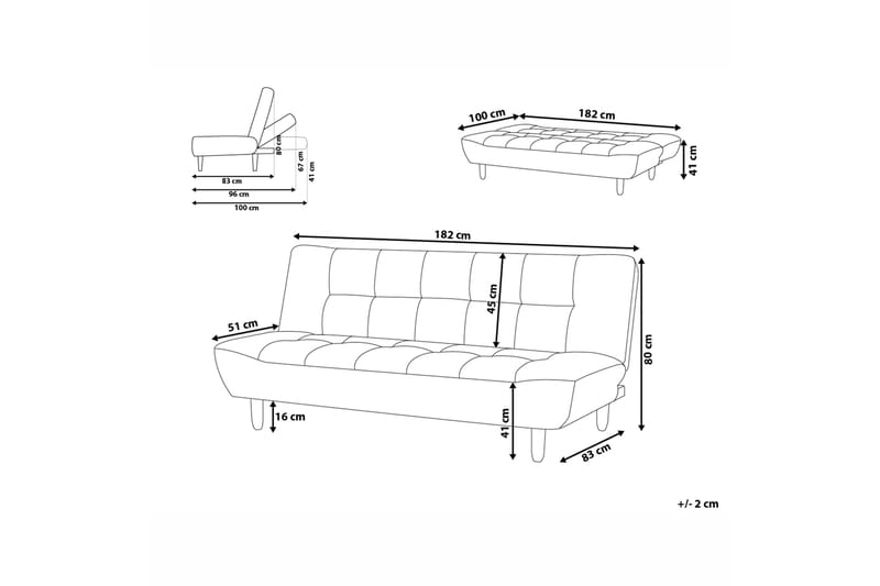 Alsten Modulsoffa 3-sits - Grön/Ljust trä - Möbler - Vardagsrum - Soffor - Modulsoffor - Komplett modulsoffa