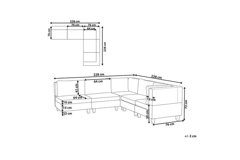 Buck Modulsoffa 5-sits - Svart - Möbler - Vardagsrum - Soffor - Modulsoffor - Komplett modulsoffa