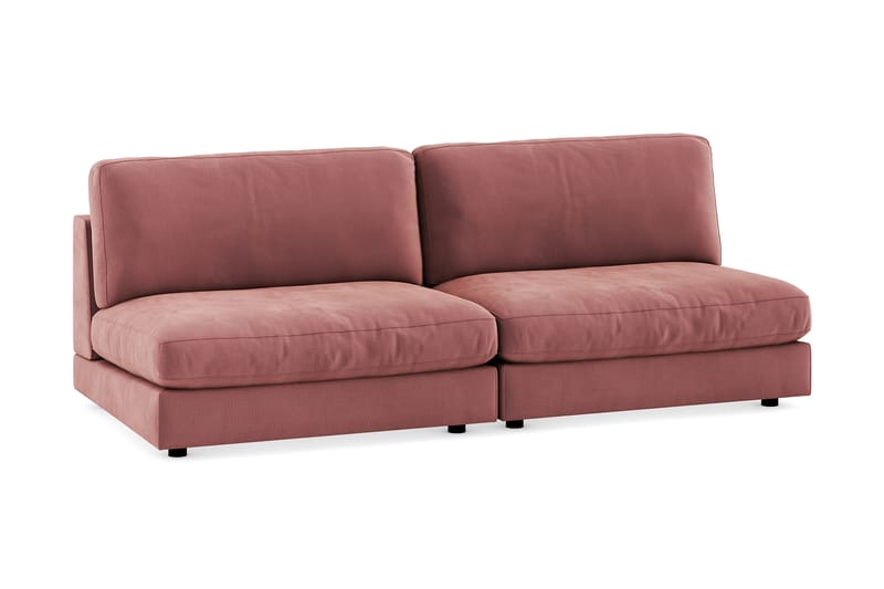 ALSTAD Modulsoffa 3-sits Sammet Rosa - Möbler - Vardagsrum - Soffor - Modulsoffor - Komplett modulsoffa