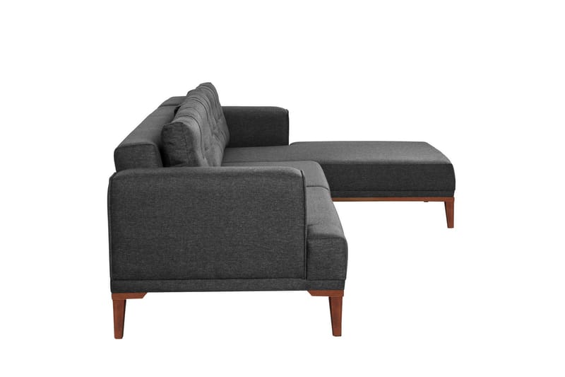 MUNDIN 4-sits Soffa med Divan Antracit - Möbler - Vardagsrum - Soffor - Divansoffa & schäslong