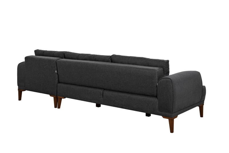 MUNDIN 4-sits Soffa med Divan Antracit - Möbler - Vardagsrum - Soffor - Divansoffa & schäslong