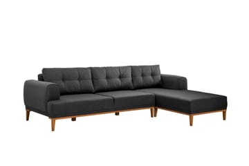 MUNDIN 4-sits Soffa med Divan Antracit