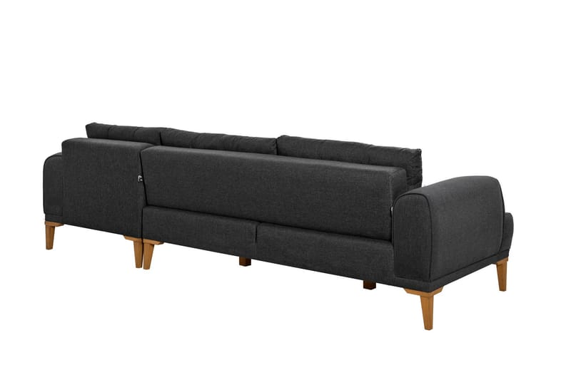 MUNDIN 4-sits Soffa med Divan Antracit - Möbler - Vardagsrum - Soffor - Divansoffa & schäslong