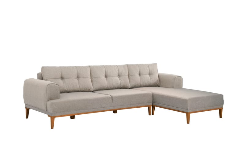 MUNDIN 4-sits Soffa med Divan Creme - Möbler - Vardagsrum - Soffor - Divansoffa & schäslong