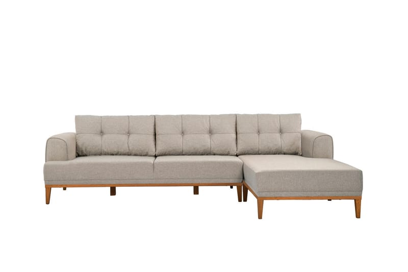 MUNDIN 4-sits Soffa med Divan Creme - Möbler - Vardagsrum - Soffor - Divansoffa & schäslong