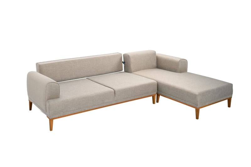 MUNDIN 4-sits Soffa med Divan Creme - Möbler - Vardagsrum - Soffor - Divansoffa & schäslong