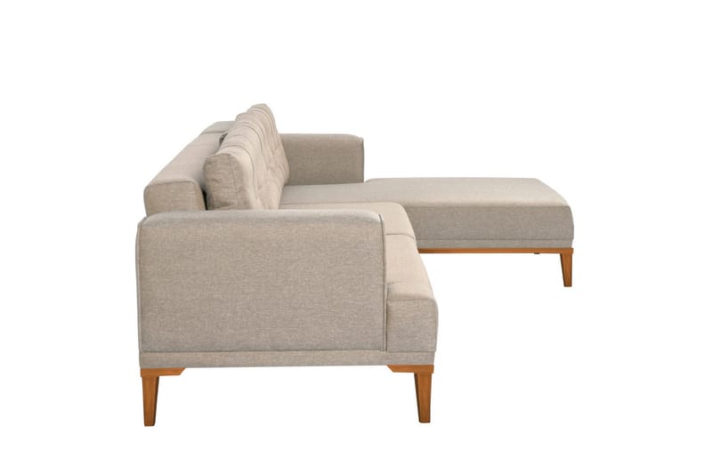 MUNDIN 4-sits Soffa med Divan Creme - Möbler - Vardagsrum - Soffor - Divansoffa & schäslong