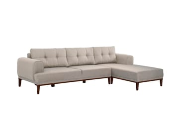 MUNDIN 4-sits Soffa med Divan Creme