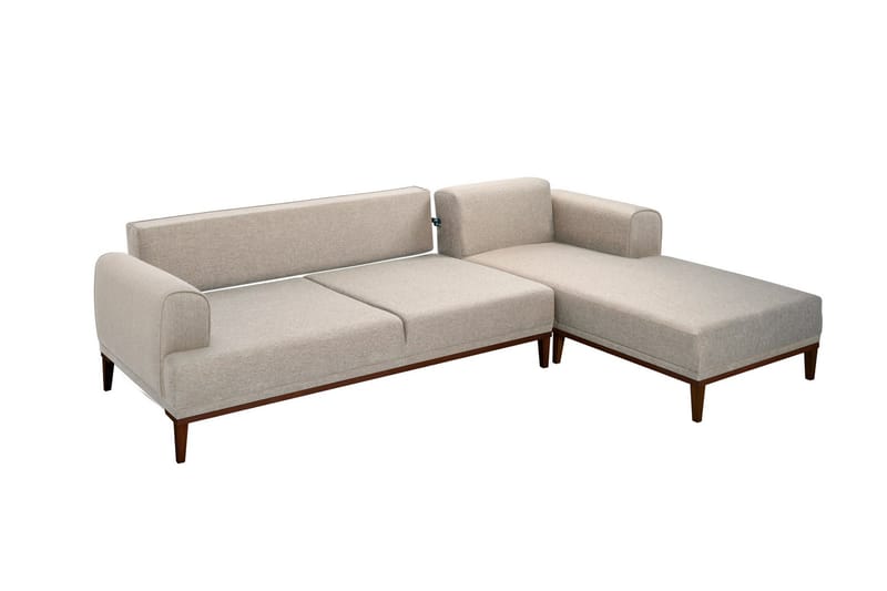 MUNDIN 4-sits Soffa med Divan Creme - Möbler - Vardagsrum - Soffor - Divansoffa & schäslong