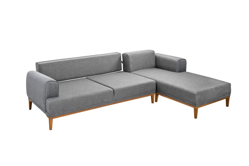 MUNDIN 4-sits Soffa med Divan Grå - Möbler - Vardagsrum - Soffor - Divansoffa & schäslong