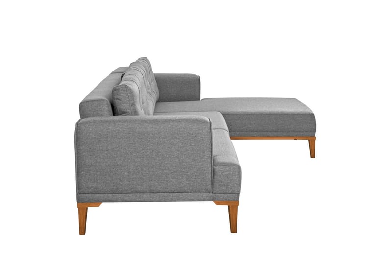 MUNDIN 4-sits Soffa med Divan Grå - Möbler - Vardagsrum - Soffor - Divansoffa & schäslong