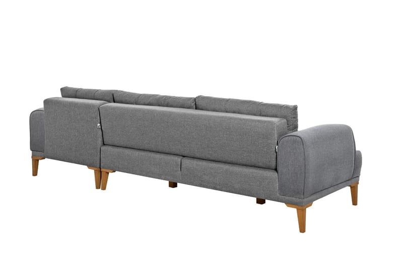 MUNDIN 4-sits Soffa med Divan Grå - Möbler - Vardagsrum - Soffor - Divansoffa & schäslong