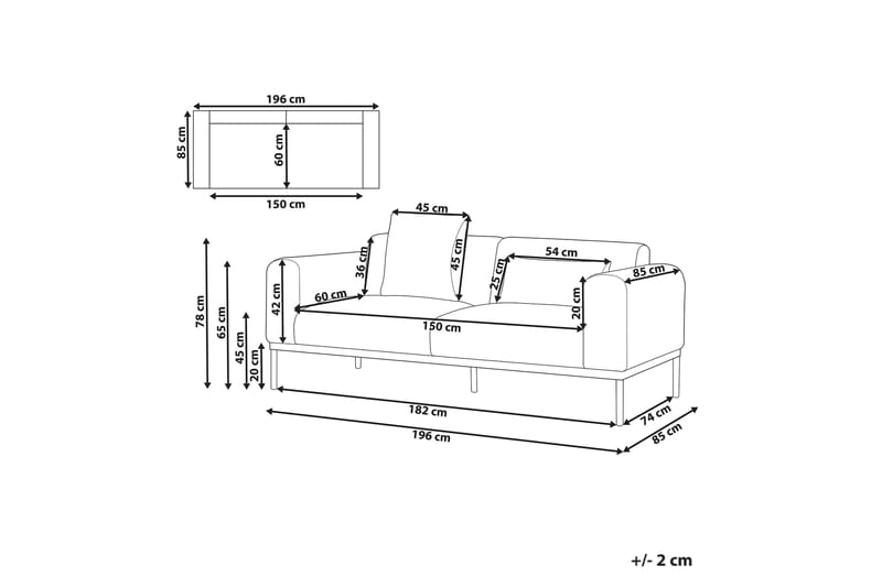 Naklund Soffa 2-sits - Blå/Svart - Möbler - Vardagsrum - Soffor - 2-sits soffor