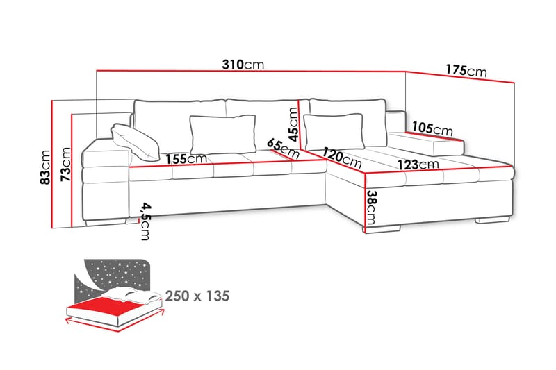 Naoma Soffa med Divan 3-sits - Beige - Möbler - Vardagsrum - Soffor - Divansoffa & schäslong