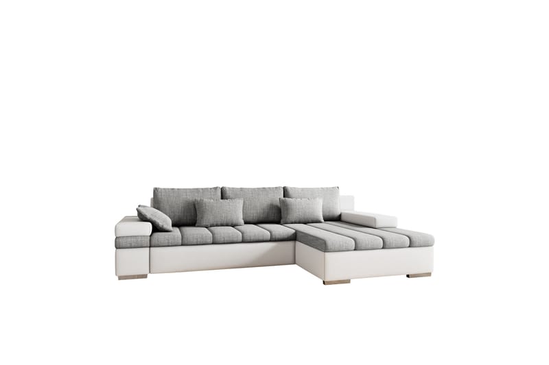 Naoma Soffa med Divan 3-sits - Vit/Ljusgrå - Möbler - Vardagsrum - Soffor - Divansoffa & schäslong