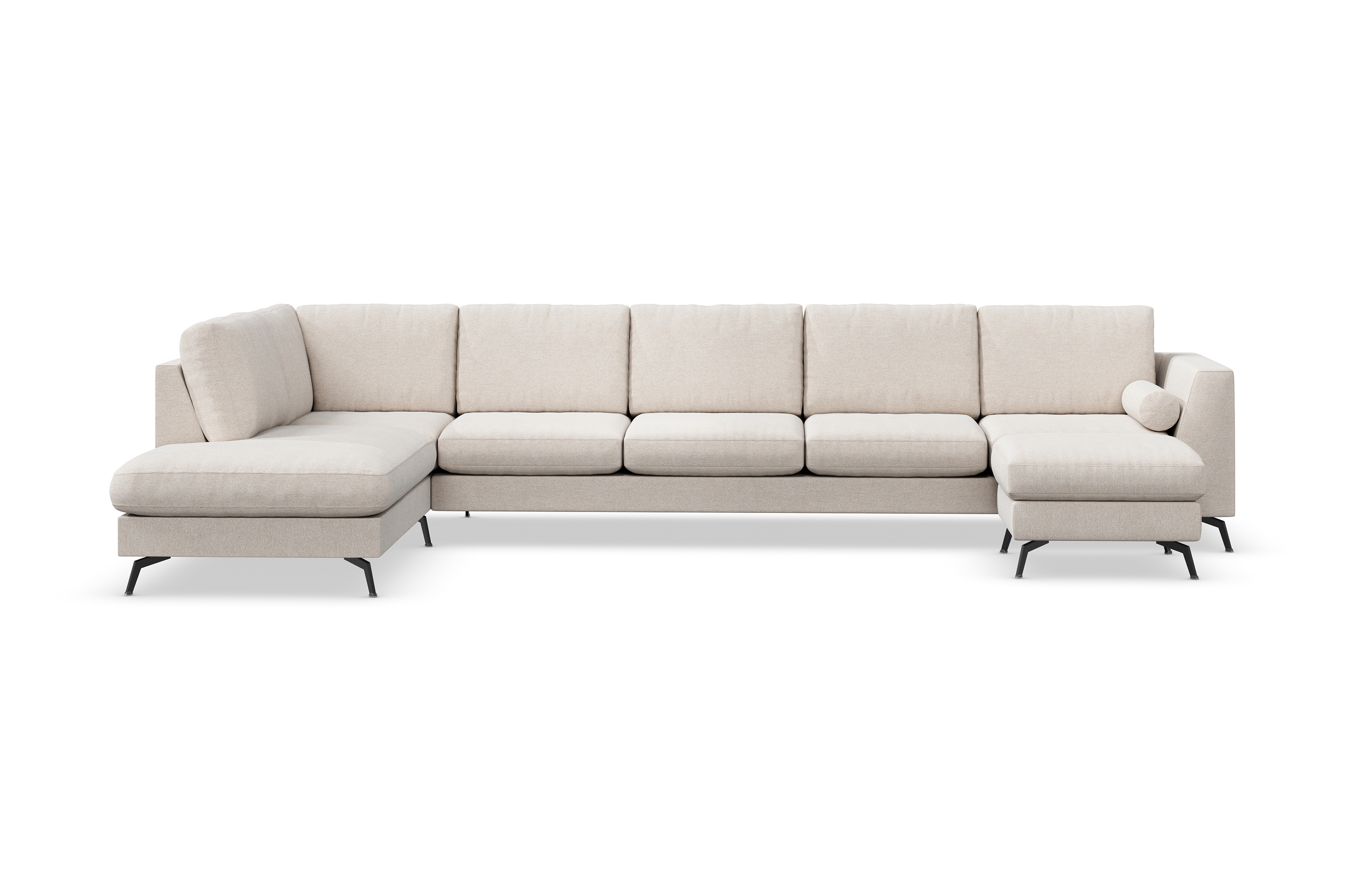 NASHVILLE LYX U-soffa med Schäslong Vänster Beige –