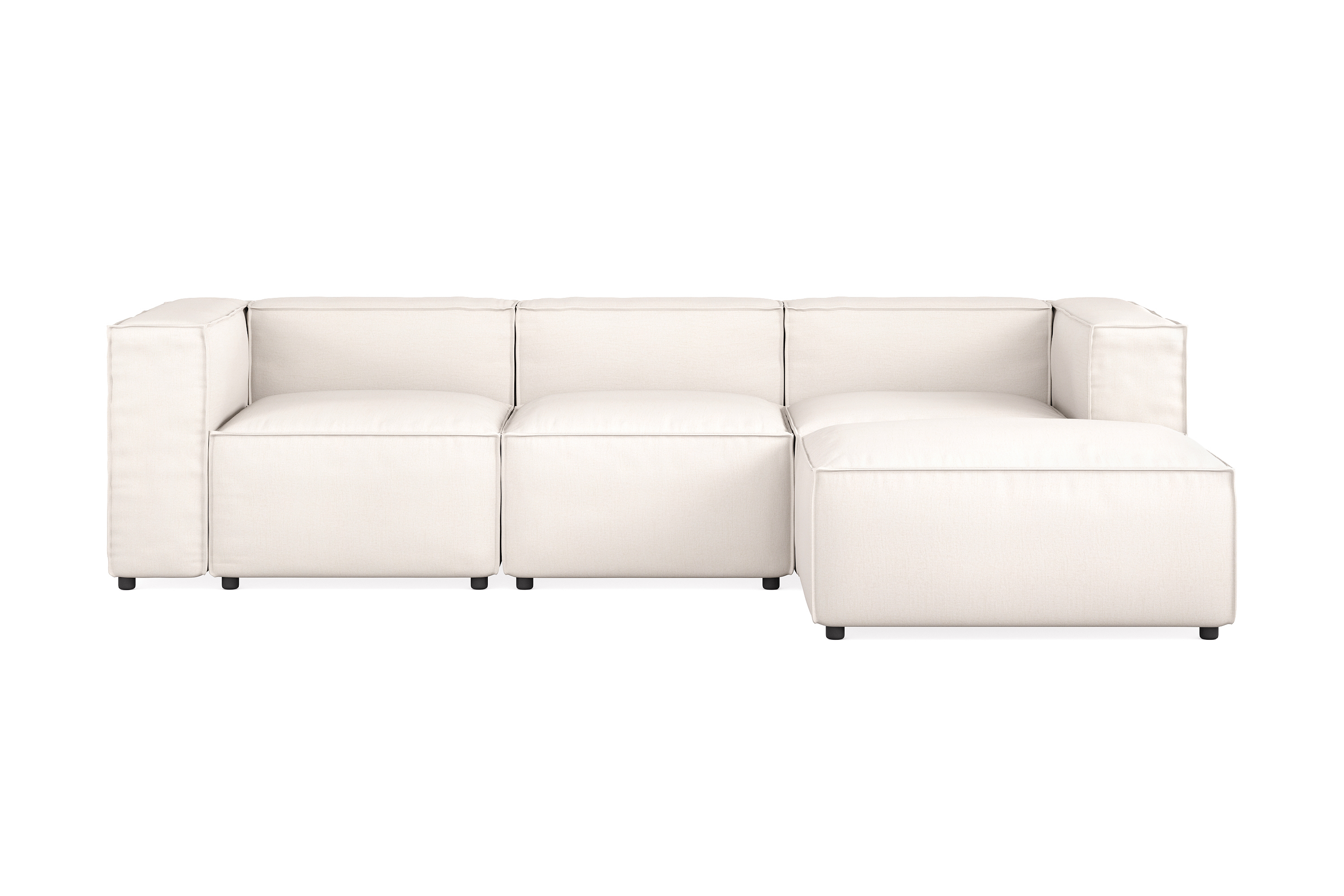 Noriaki Soffa 3-sits m. Divan Beige - Divansoffa & schäslong