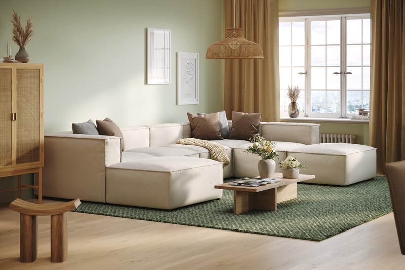 Noriaki Soffa 5-sits U-Soffa Beige - Möbler - Vardagsrum - Soffor - U-soffor