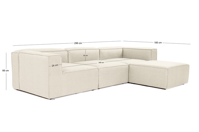 Redlands Soffa med Divan 3-sits - Ecru - Möbler - Vardagsrum - Soffor - Divansoffa & schäslong