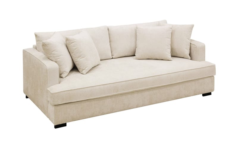 Rossi Djup 3-sits Sammetsoffa Hel dyna - Ljus Beige - Möbler - Vardagsrum - Soffor - 3-sits soffor