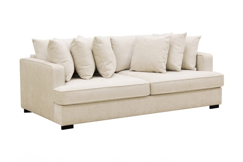 Rossi Djup 4-sits Sammetssoffa - Ljus Beige - Möbler - Vardagsrum - Soffor - 4-sits soffor