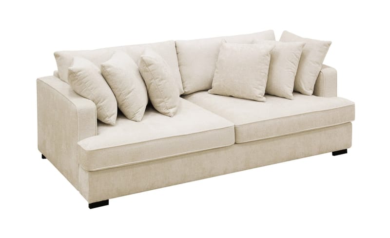 Rossi Djup 4-sits Sammetssoffa - Ljus Beige - Möbler - Vardagsrum - Soffor - 4-sits soffor