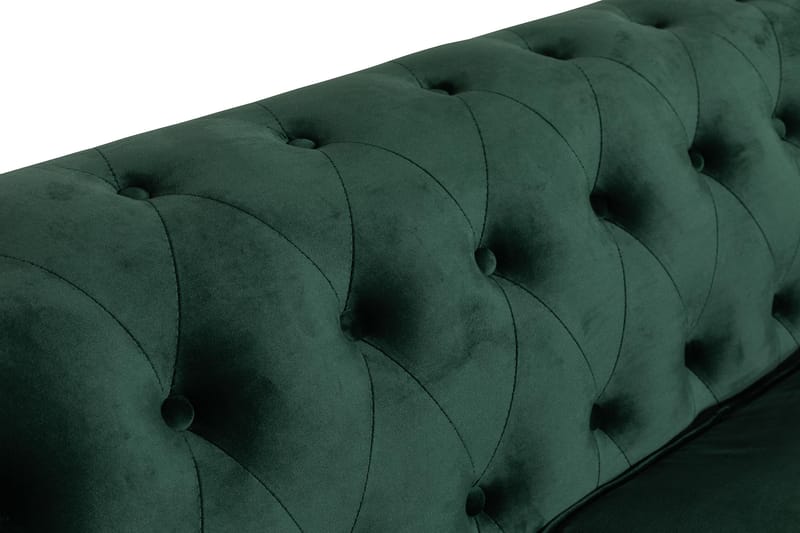 CHESTERFIELD Sammetssoffa 3-sits Mörkgrön - Möbler - Vardagsrum - Soffor - Sammetssoffor