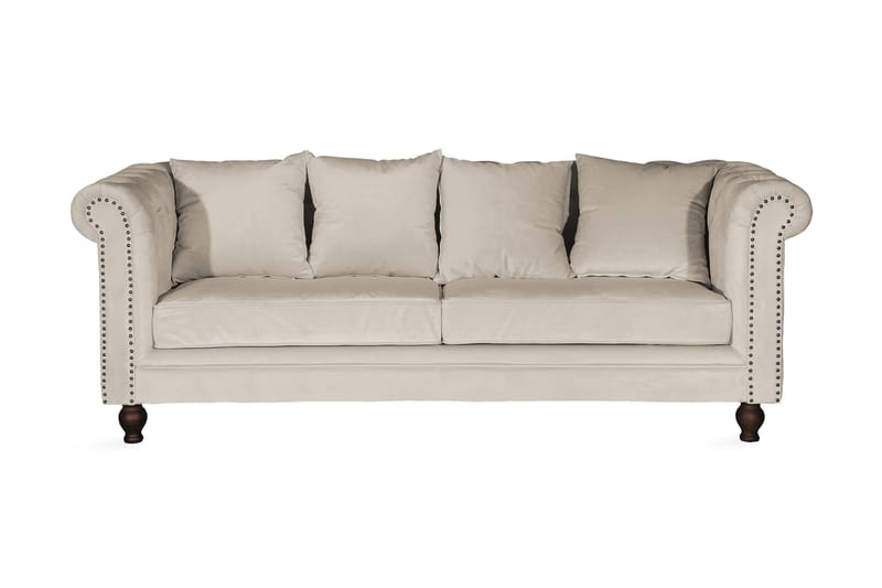 Velvet Sammetssoffa 3-sits - Beige - Möbler - Vardagsrum - Soffor - Sammetssoffor