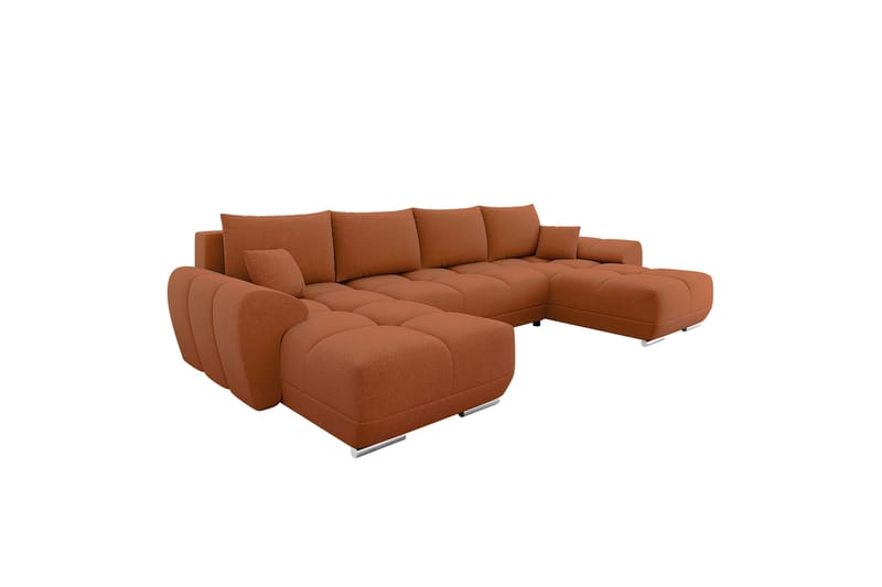 Simerly Bäddsoffa Dubbeldivan 4-sits - Orange - Möbler - Vardagsrum - Bäddsoffor - U bäddsoffa