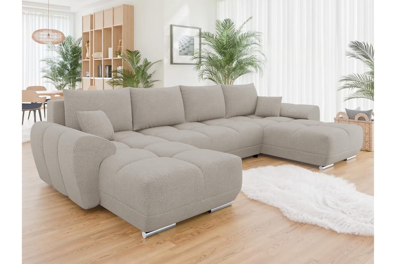 Simerly Soffa Dubbeldivan 4-sits - Beige - Möbler - Vardagsrum - Soffor - U-soffor