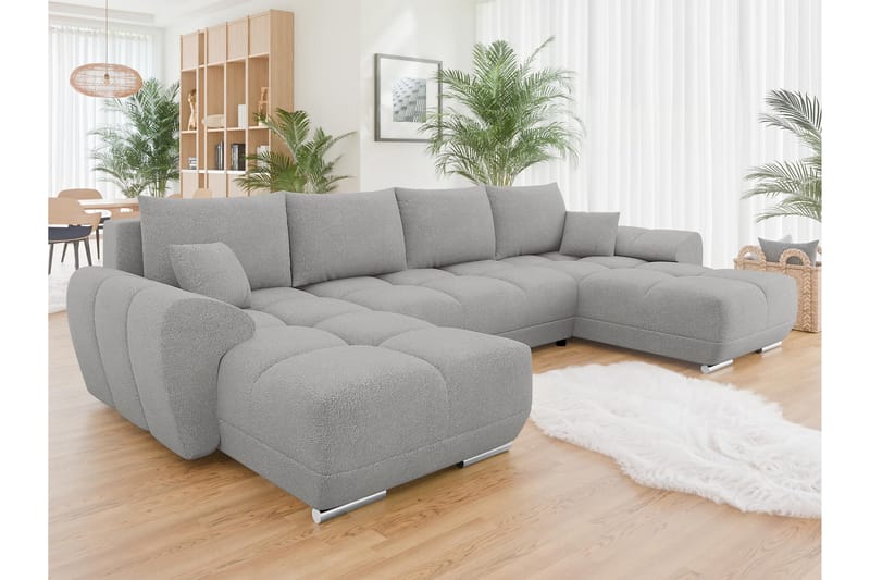 Simerly Soffa Dubbeldivan 4-sits - Grå - Möbler - Vardagsrum - Soffor - U-soffor