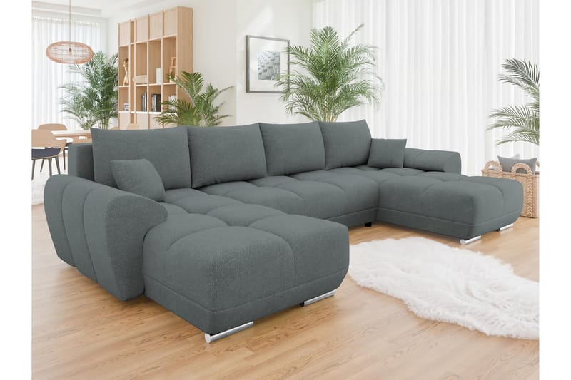 Simerly Soffa Dubbeldivan 4-sits - Mörkgrå - Möbler - Vardagsrum - Soffor - U-soffor